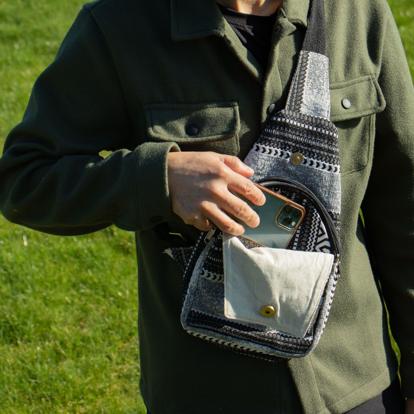 Jacquard természetes táskák – Urban Caravan – Cross Bag