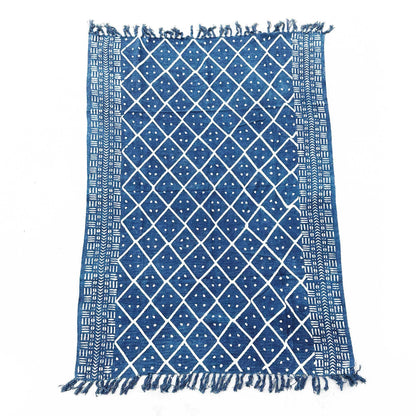Kézzel készített indigókék takaró – 170x120cm – Midnight Heerak