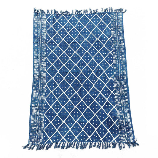 Kézzel készített indigókék takaró – 170x120cm – Midnight Heerak