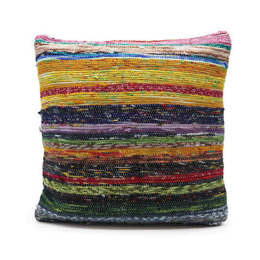 Foszlány rongyszőnyeg párnahuzatok - 40x40cm - Napfelkelte narancs