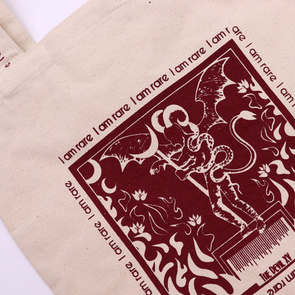 Hop Hare Tote Bag - I am Rare - 10oz Cotton canvas