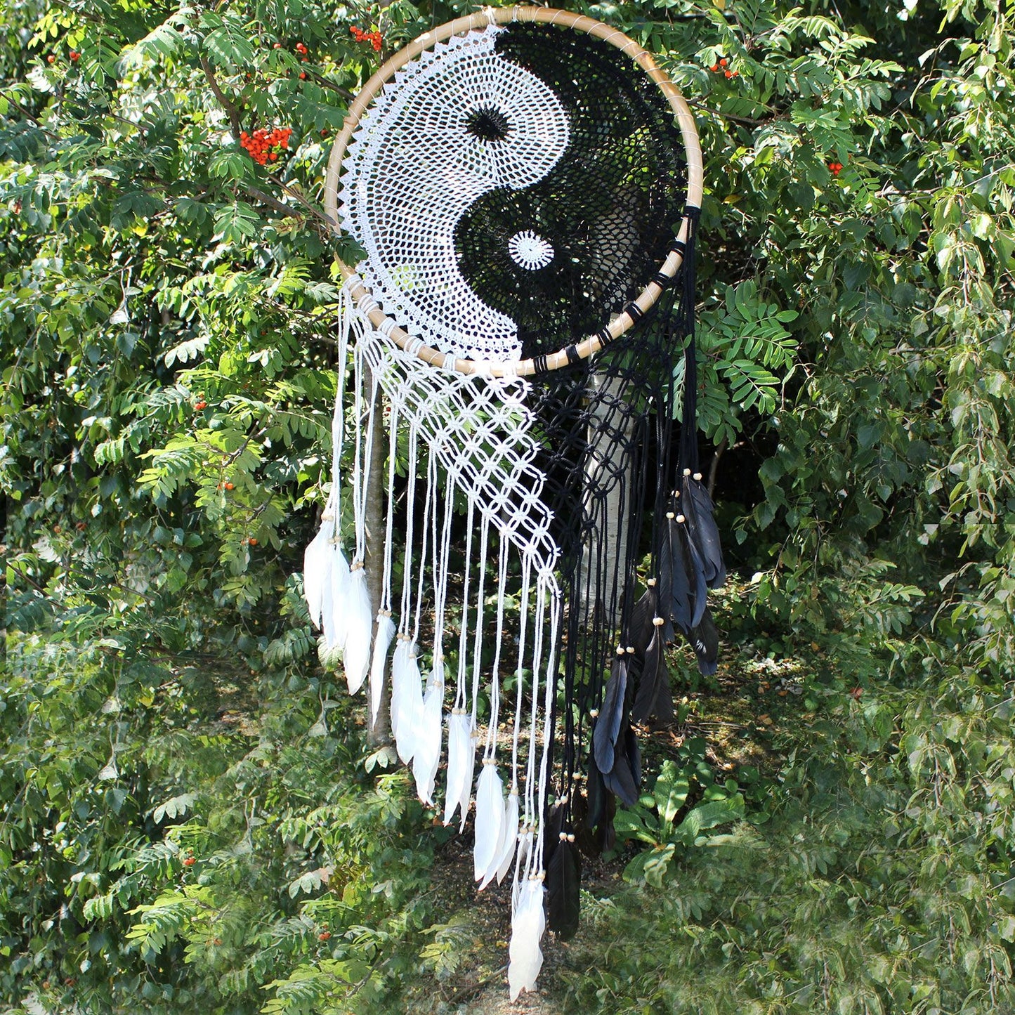 Bali álomfogók – Extra nagy Jing Jang Á: 50 cm