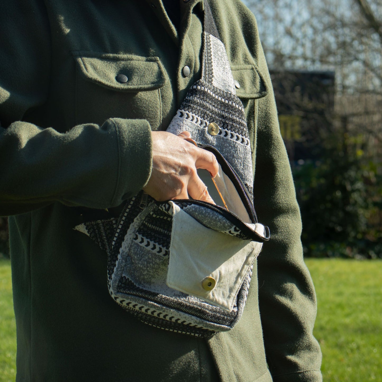 Jacquard természetes táskák – Urban Caravan – Cross Bag