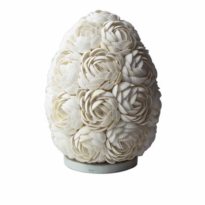 Bohém kagylólámpa – Rózsaszín ovális – 20 cm