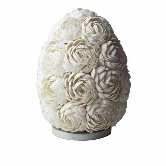 Bohém kagylólámpa – Rózsaszín ovális – 20 cm