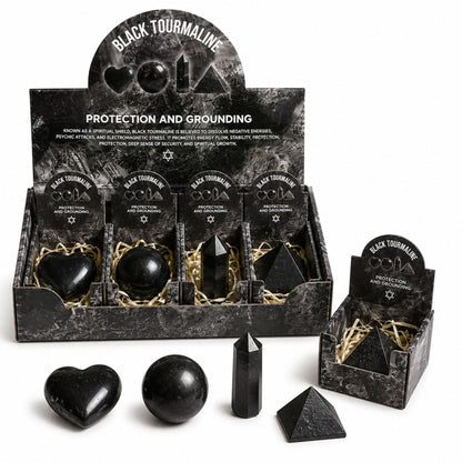 Four Gemstone Shapes - Black Tourmaline