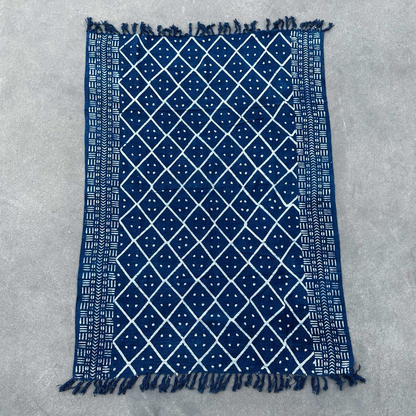 Kézzel készített indigókék takaró – 170x120cm – Midnight Heerak