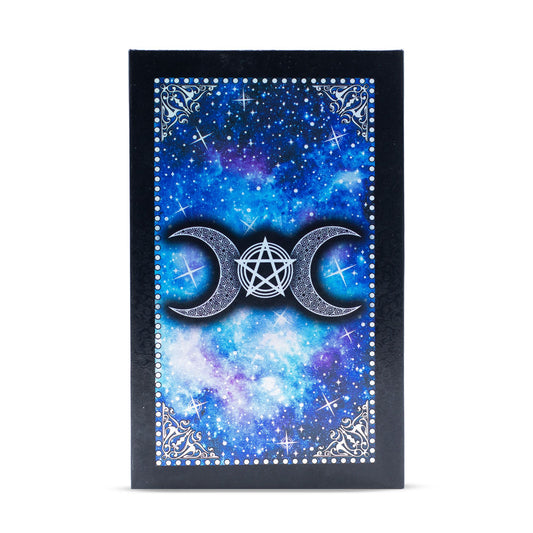 Kék Fóliás Tarot Kártya Szett – Hold Arc – füzettel