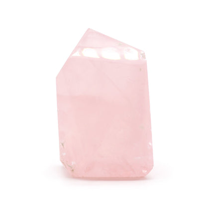 Csiszolt ásványhegyek kb. 6 cm (0,5 kg) - Indiai rózsakvarc (kb. 8 darab)