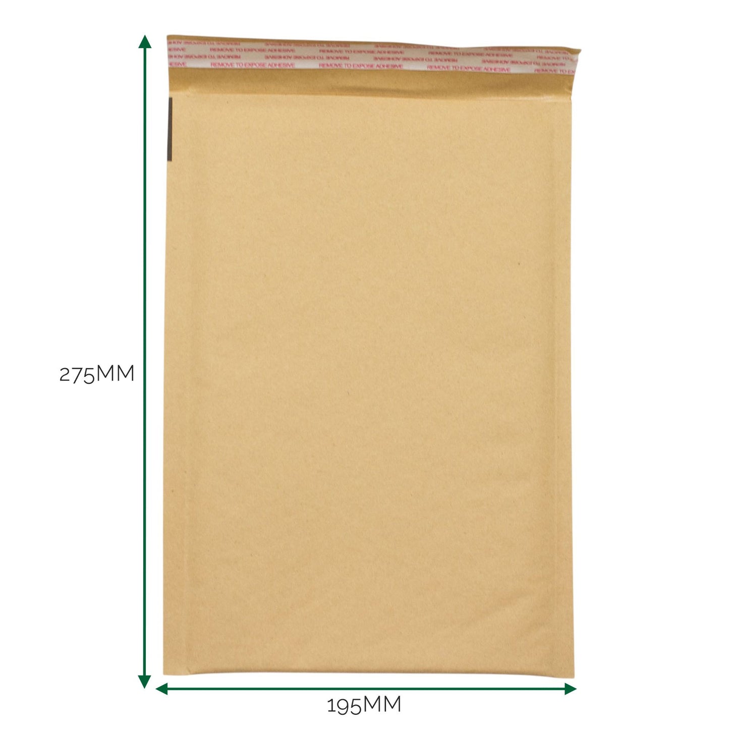 Kraft Párnázott Buborékos Boríték (195x275+40mm)