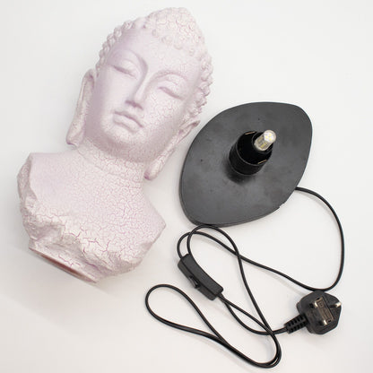 Buddha mellszobor lámpa Cseresznye repesztett – Ovális talp