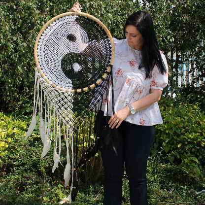 Bali álomfogók – Extra nagy Jing Jang Á: 50 cm
