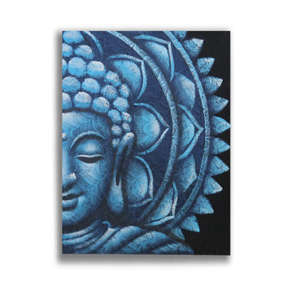 Kék Fél Buddha Mandala 60x80cm