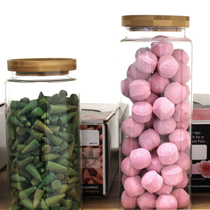 Bambusz üvegedény – 25 cm