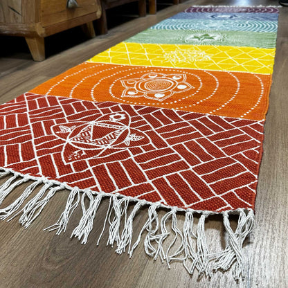 100% pamut jógaszőnyeg - 60x200cm - 7 csakra
